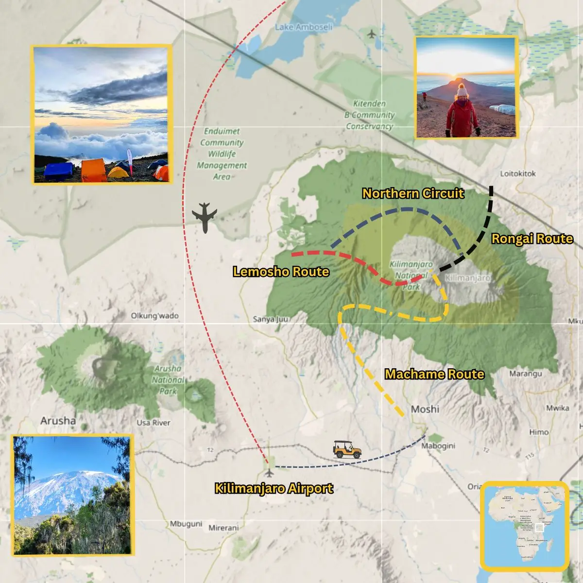 climb mount kilimanjaro trekking routes