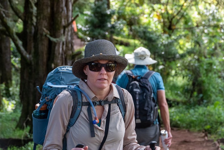 Using reusable water bottles on Kilimanjaro