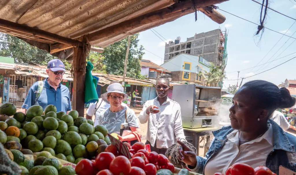 AOL's travelers buy groceries in Kibera, Nairobi, Kenya.