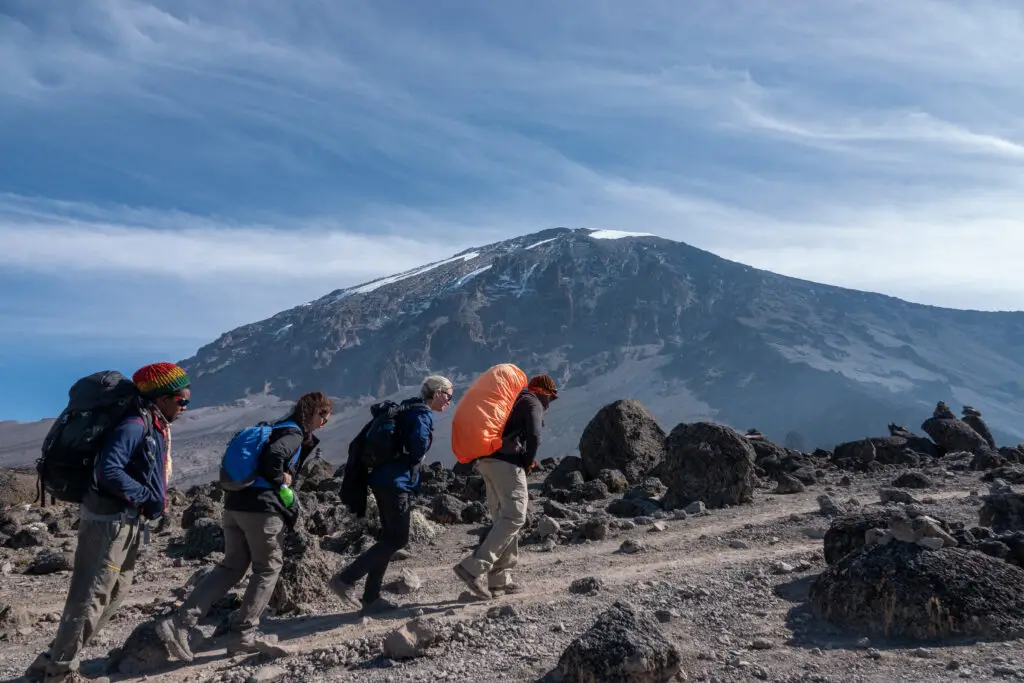 Trekking Mt. Kilimanjaro, Africa's highest freestanding Mountain in Moshi, Tanzania.