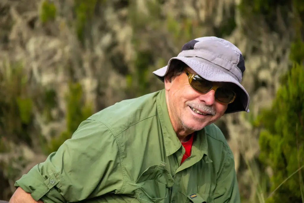 Murray during his Kilimanjaro trek in 2017 as one of our oldest climbers