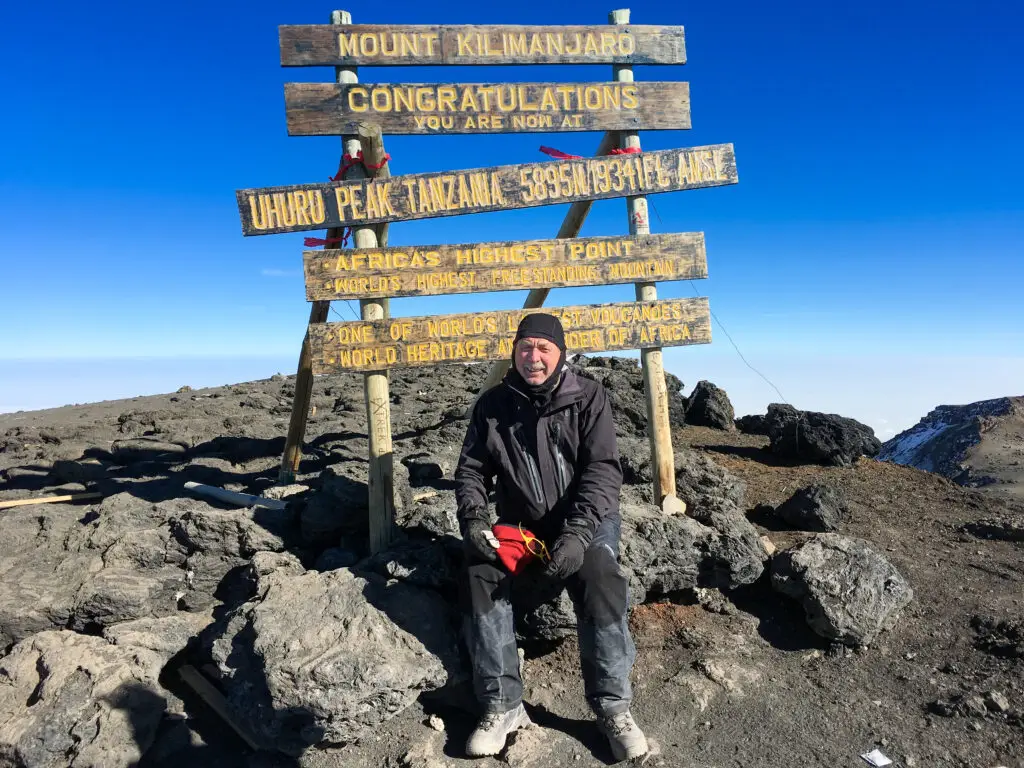 Murray at uhuru peak, 5895 ASL, Mt. Kilimanjaro