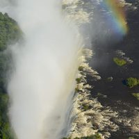 Victoria Falls from helicopter